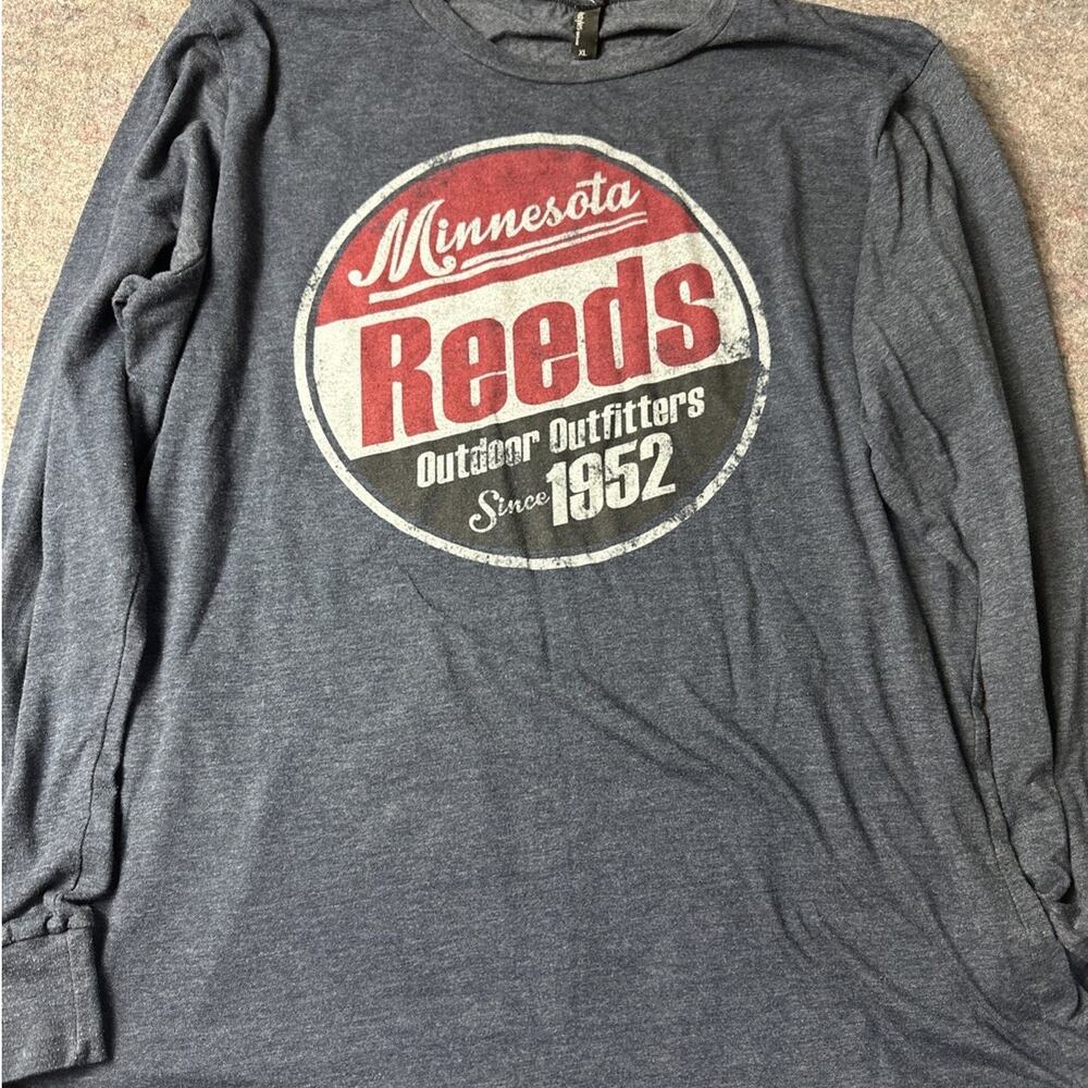 Vintage Minnesota Car Graphic Reeds Fishing T Shirt Mens Size XL Made In USA